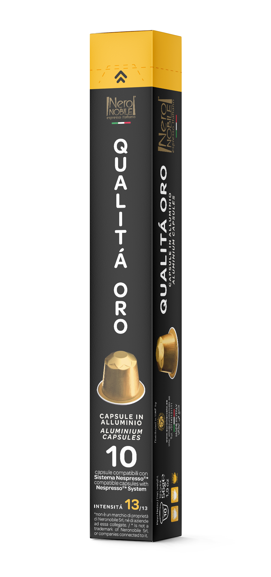 Кофе Neronobile Qualita Oro 10 капсул. Интенсивность 13