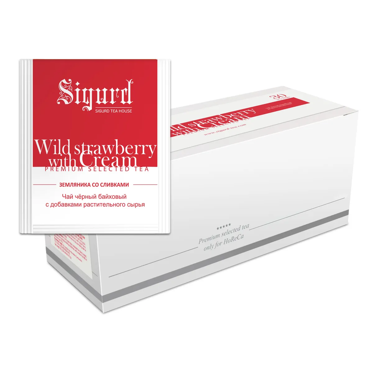 Чай Sigurd Wild Strawberry With Cream - Земляника Со Сливками, 30 пакетиков