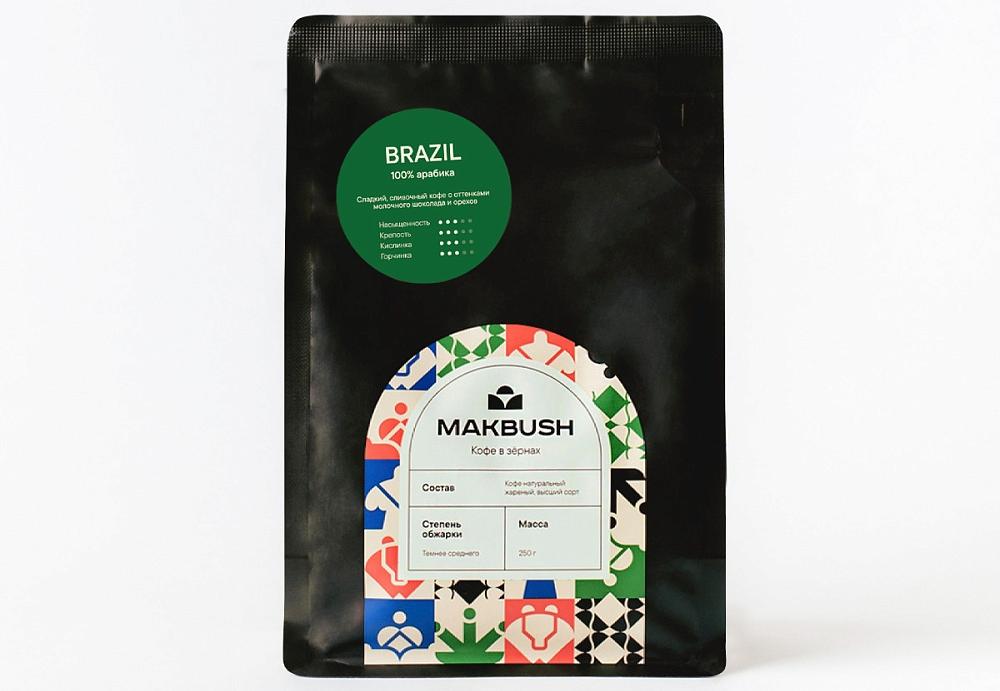 Кофе зерновой MakBush Brazil 250 гр