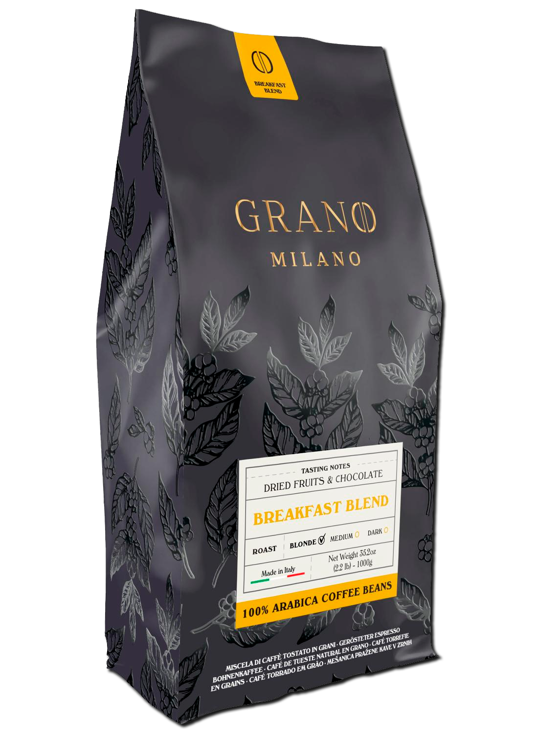 Кофе GRANO MILANO Breakfast Blend 1 кг