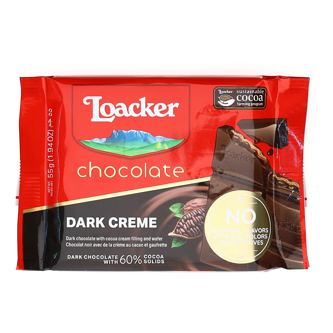 Шоколад Loacker Dark Creme 55 г