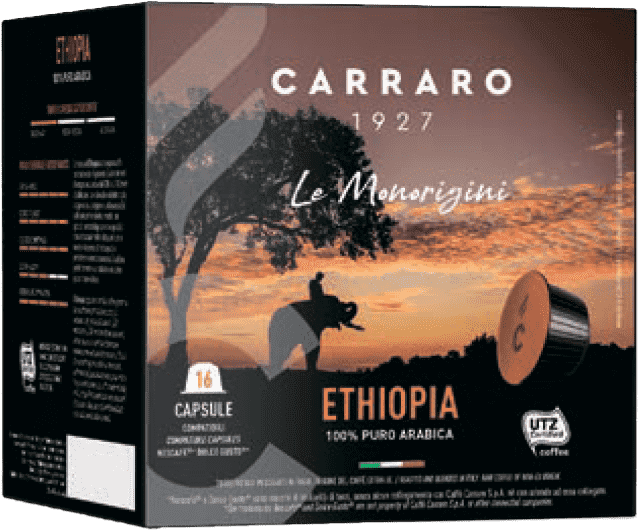 Кофе Carraro Ethiopia 16 капсул.