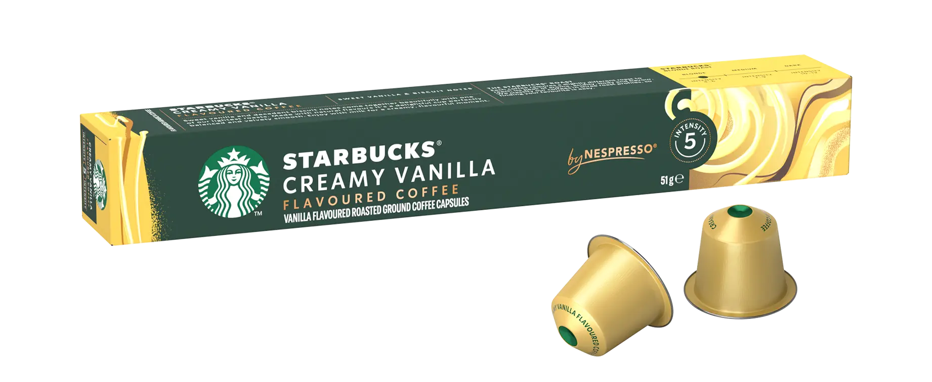 Кофе STARBUCKS Creamy Vanilla 10 капсул. Интенсивность 5