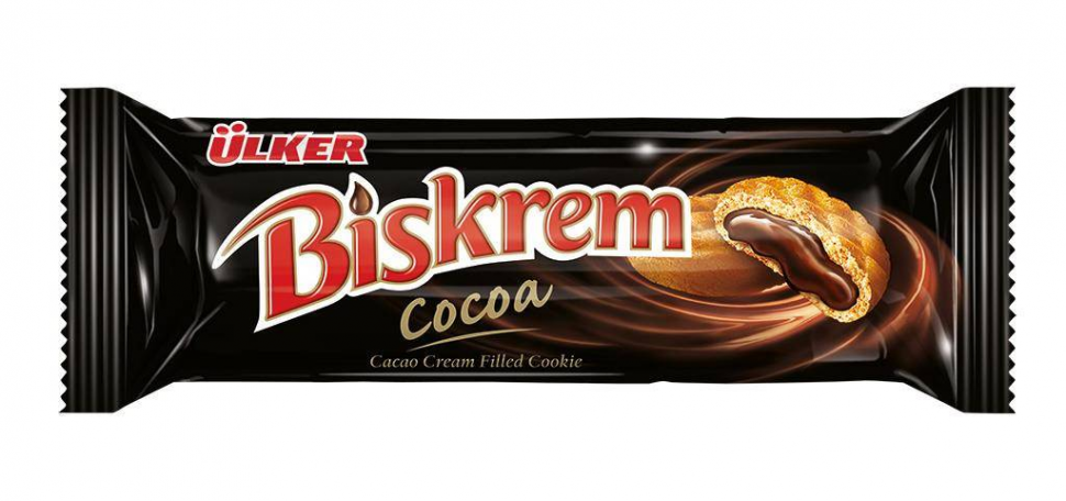 Печенье Ulker Biskrem Dark с какао-кремовой начинкой