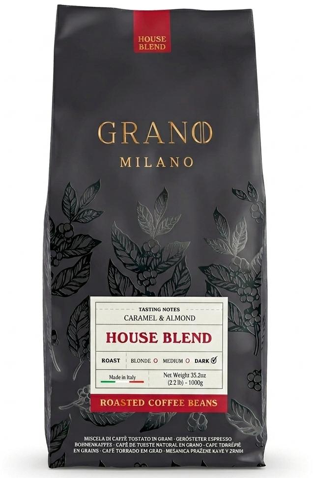 Кофе GRANO MILANO House Blend 1 кг