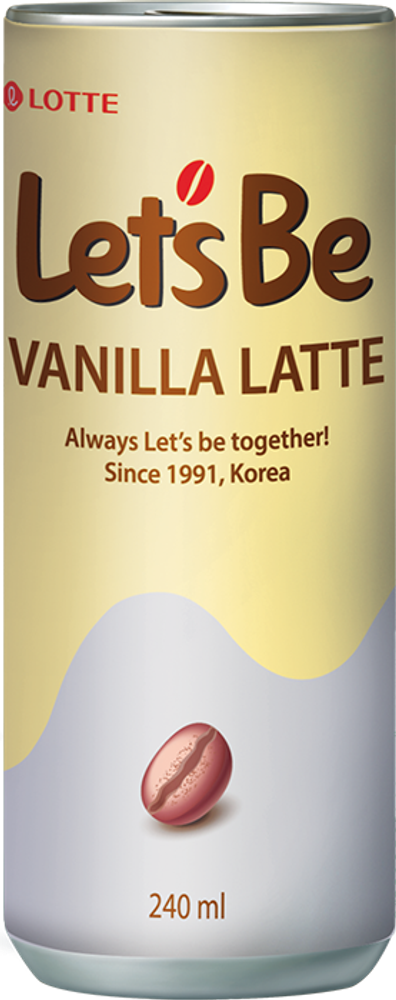 Кофейный напиток Lotte Lets Be Vanilla Latte 0.24 л