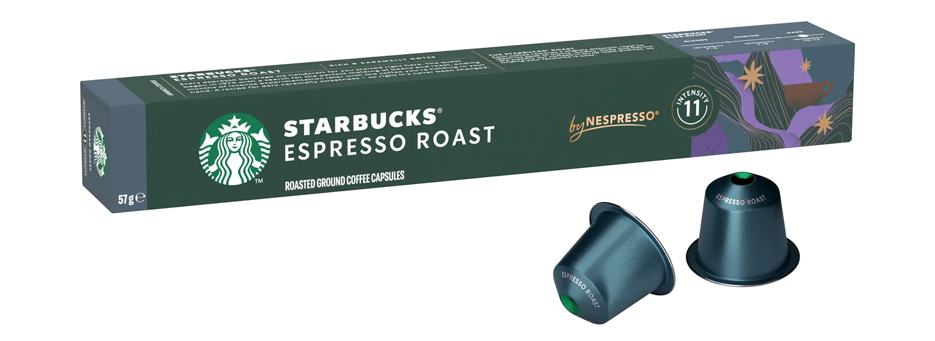 Кофе STARBUCKS Dark Espresso Roast 10 капсул. Интенсивность 11
