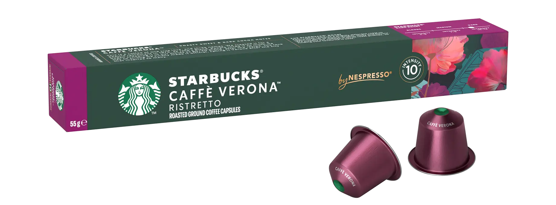 Кофе STARBUCKS Caffe Verona 10 капсул. Интенсивность 10