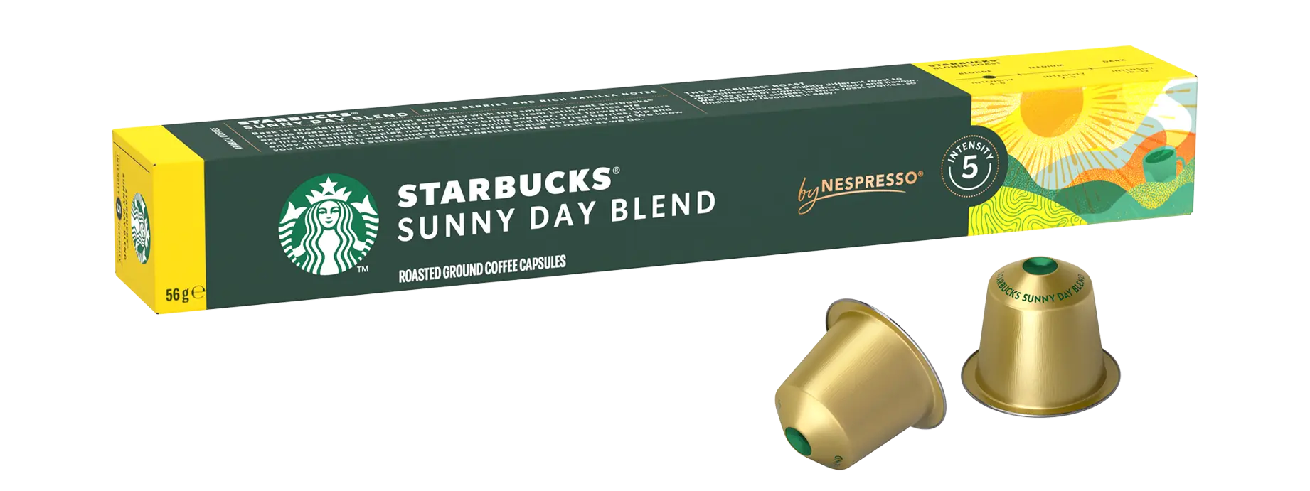 Кофе STARBUCKS Sunny Day Blend 10 капсул. Интенсивность 5