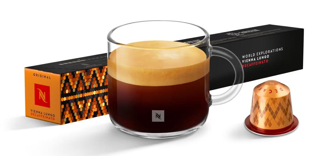 Кофе Nespresso Vienna Lungo Decaffeinato 10 капсул. Интенсивность 6