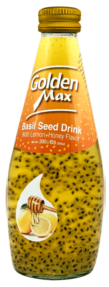 Напиток Golden Max со вкусом лимона с мёдом и семенами базилика 300 г