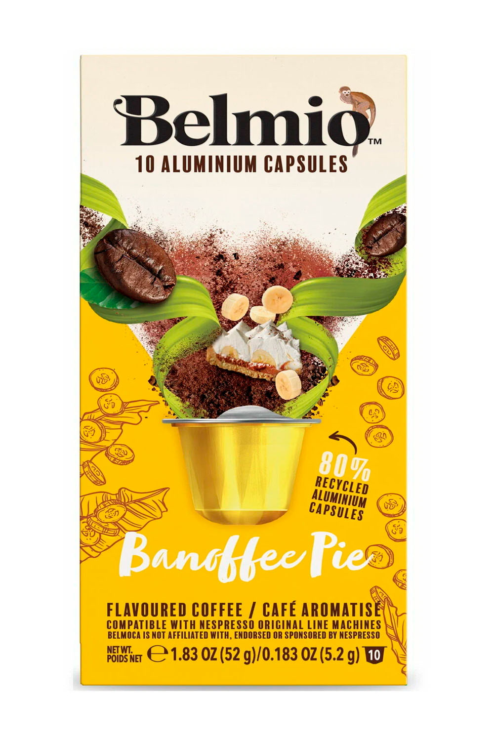 Кофе Belmio Banoffee Pie 10 капсул. Интенсивность 6
