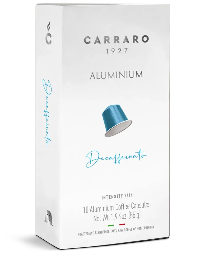 Кофе Carraro Decaffeinato 10 капсул. Интенсивность 7