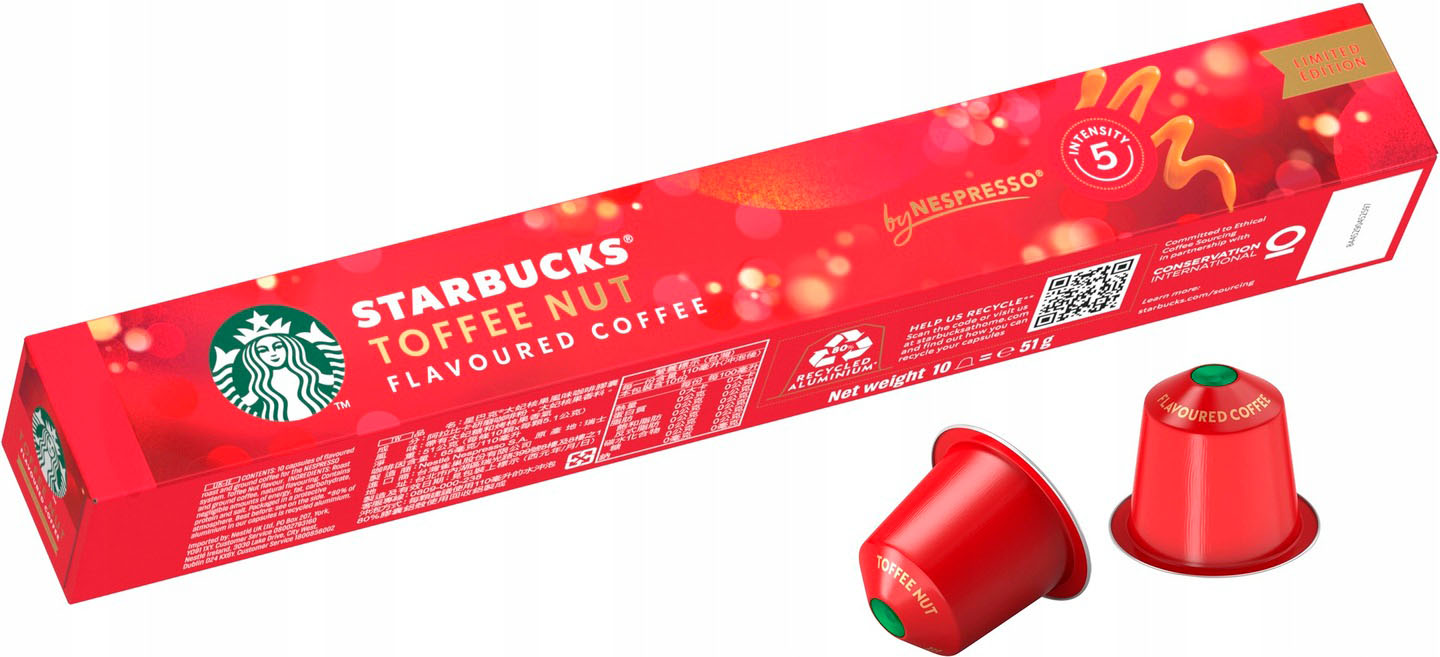Кофе STARBUCKS Toffee Nut 10 капсул. Интенсивность 5