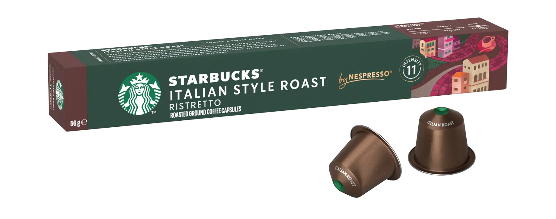 Кофе STARBUCKS Italian Style Roast 10 капсул. Интенсивность 11