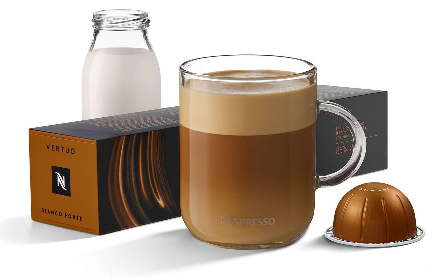 Кофе Nespresso Vertuo Bianco Forte 230мл. Интенсивность 10