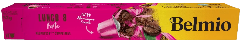 Кофе Belmio Lungo Forte 10 капсул. Интенсивность 8
