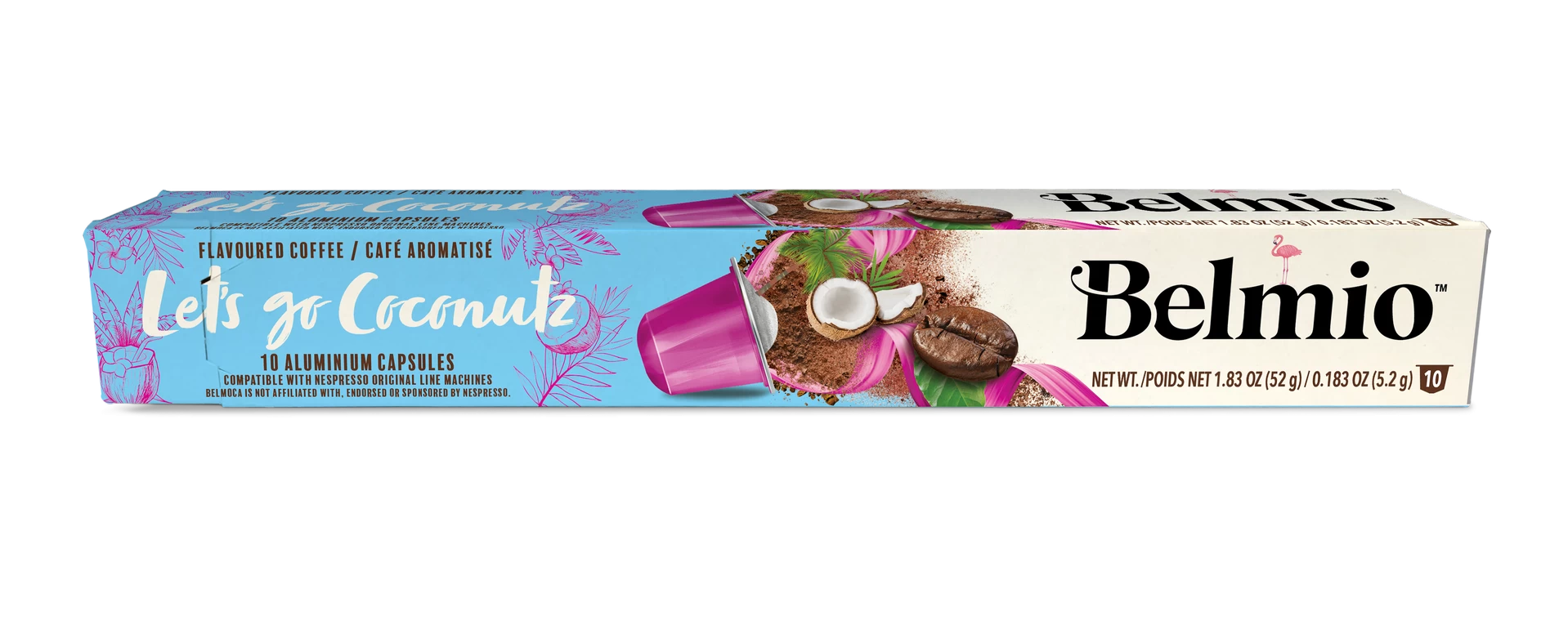 Кофе Belmio Coconut 10 капсул. Интенсивность 6