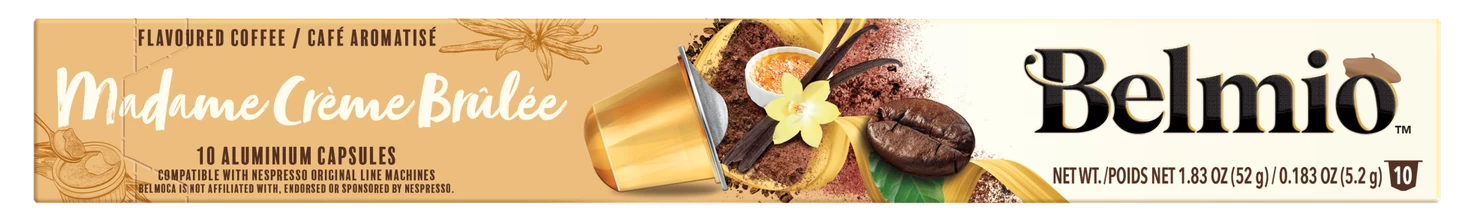 Кофе Belmio Creme Brulee 10 капсул. Интенсивность 6