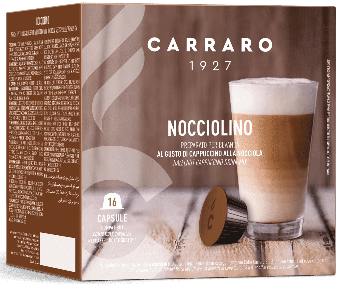 Кофе Carraro Nocciolino 16 капсул.