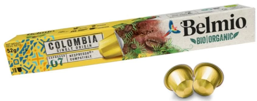 Кофе Belmio Colombia 10 капсул. Интенсивность 7