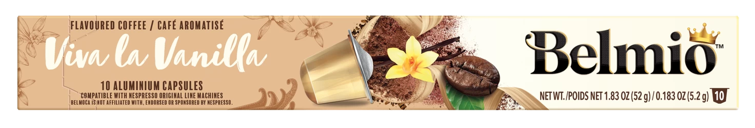 Кофе Belmio Viva La Vanilla 10 капсул. Интенсивность 6