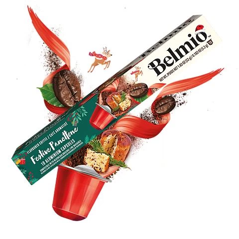 Кофе Belmio Festive Panettone 10 капсул. Интенсивность 6