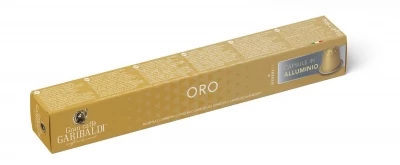 Кофе Garibaldi Oro 10 алюминиевых капсул. Интенсивность 9